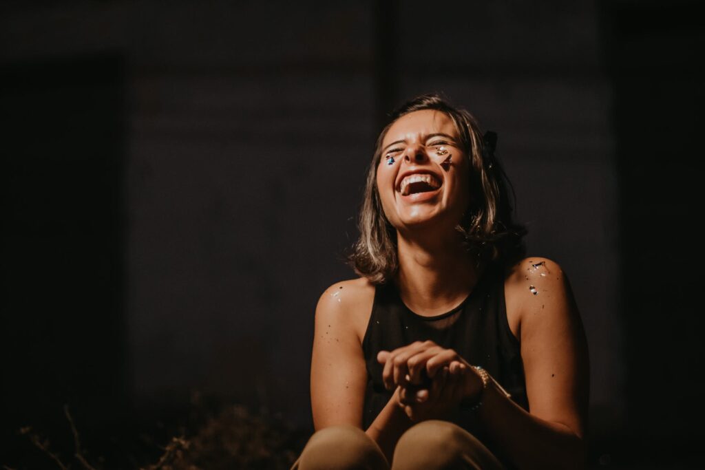 a laughing girl