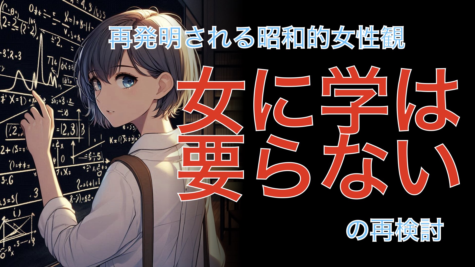 復活する昭和的女性観 女性に学は要らないの再検討